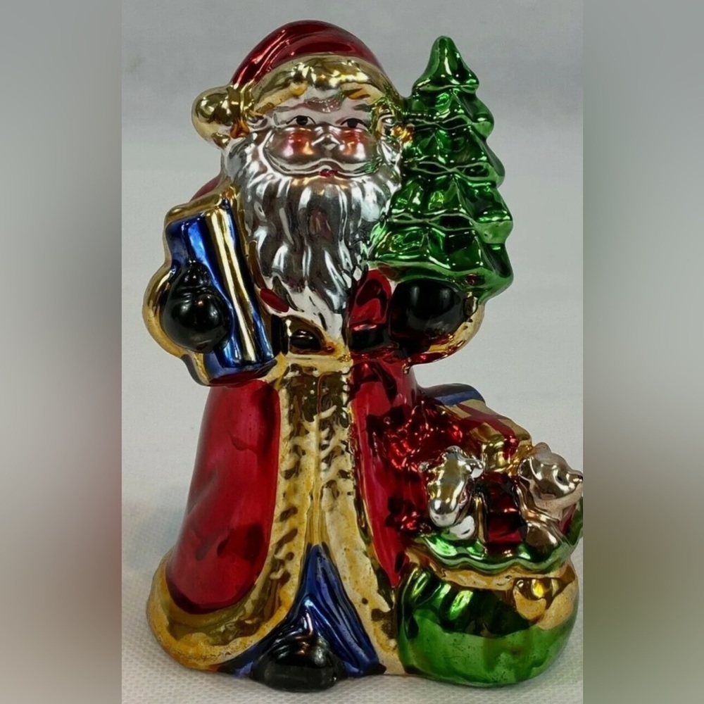 VINTAGE Christmas Fantasy LTD Collectible 5" Wonderland Ceramic Santa Figurine